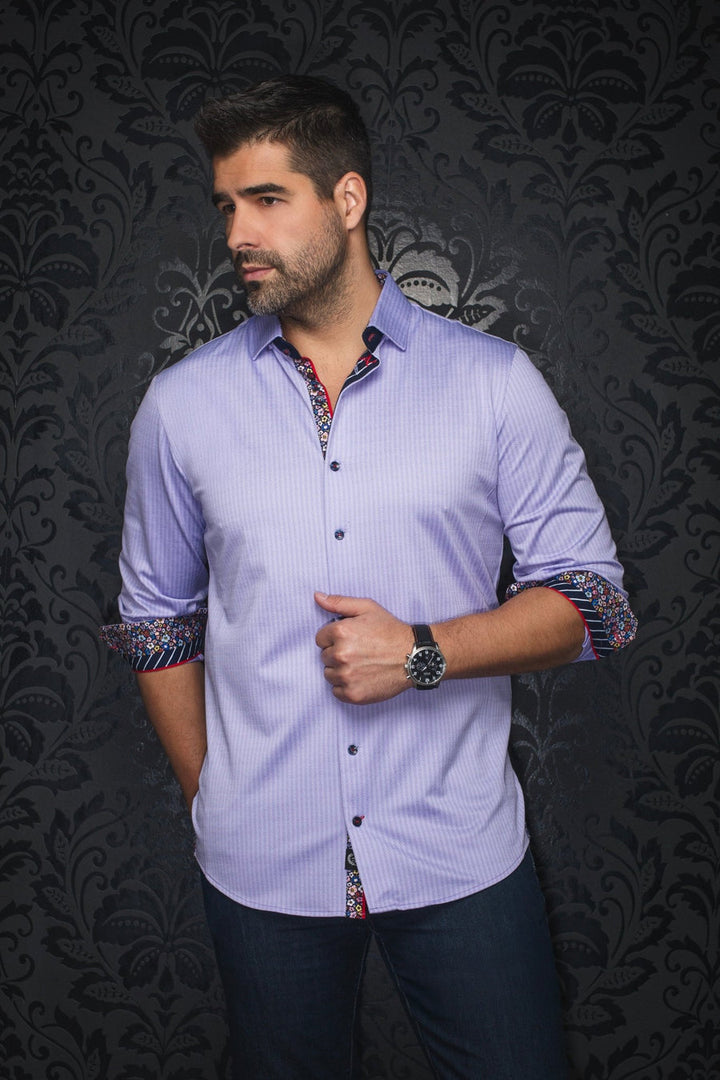 Au Noir Stretch Shirt | Bernado Lavender