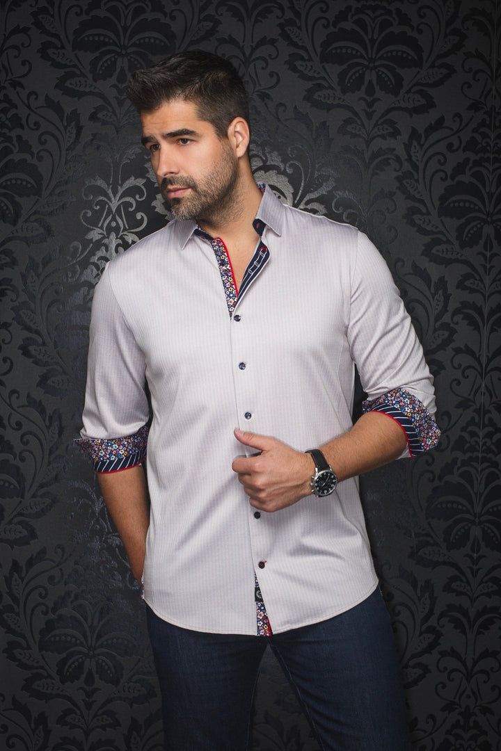 Au Noir Stretch Shirt | Bernado Stone