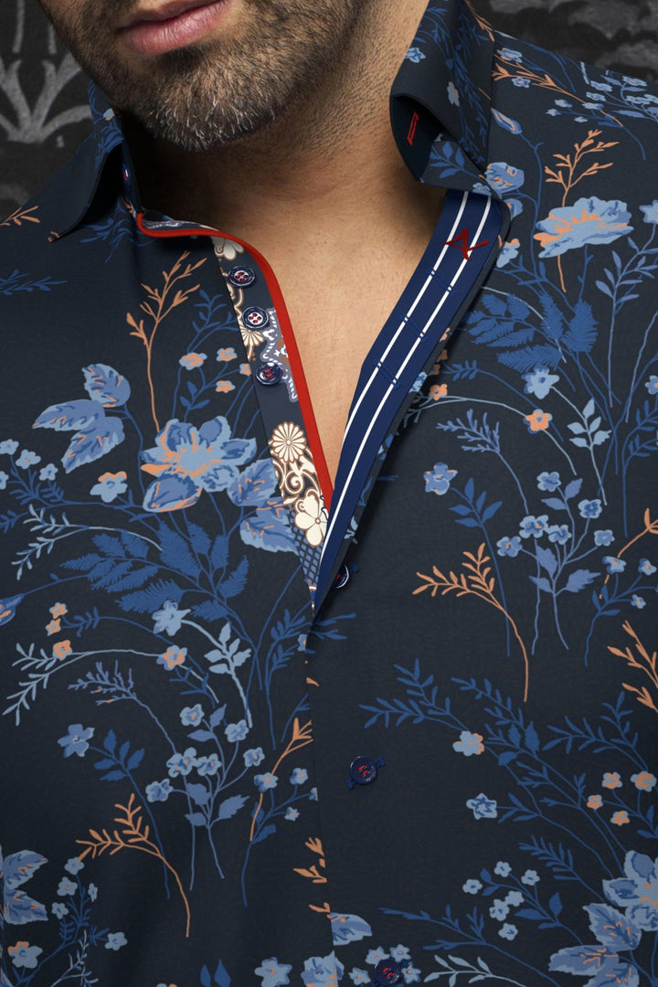Au Noir Stretch Shirt | Brenner Navy