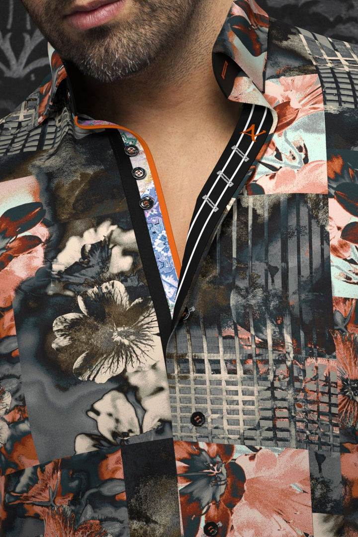 Au Noir Stretch Shirt | Brentano Grey