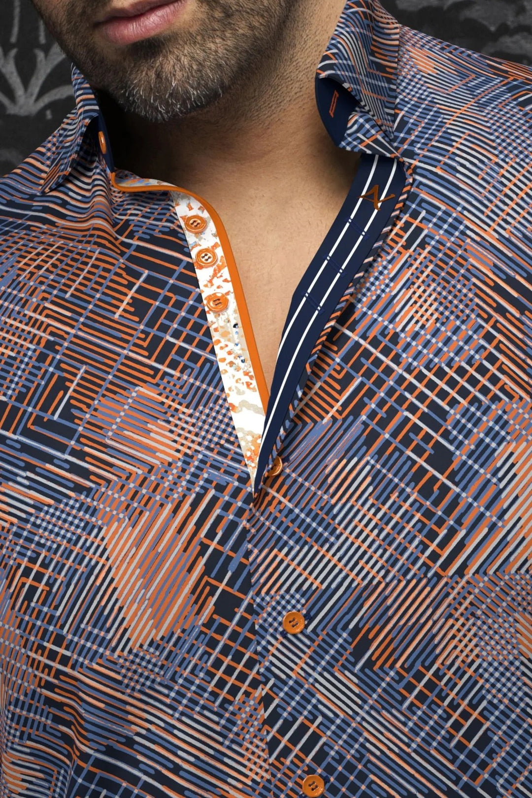 Au Noir Stretch Shirt | Clarke Orange