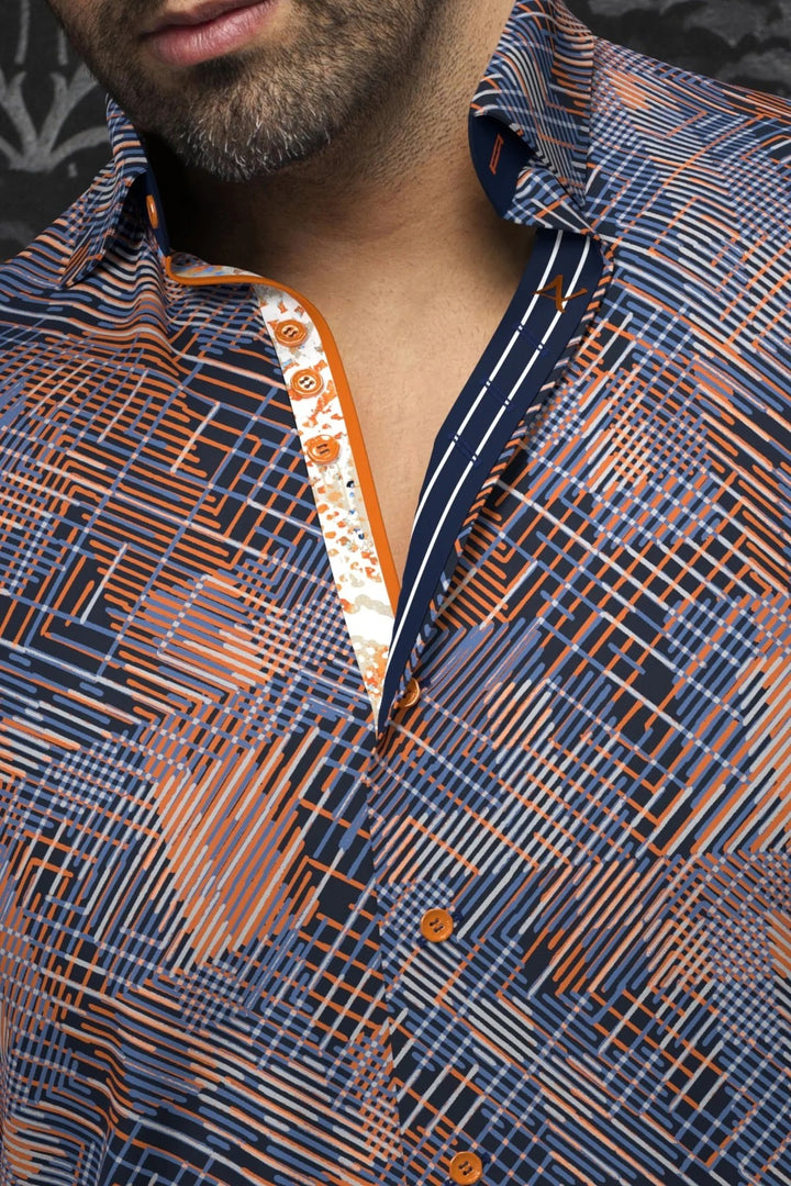 Au Noir Stretch Shirt | Clarke Orange