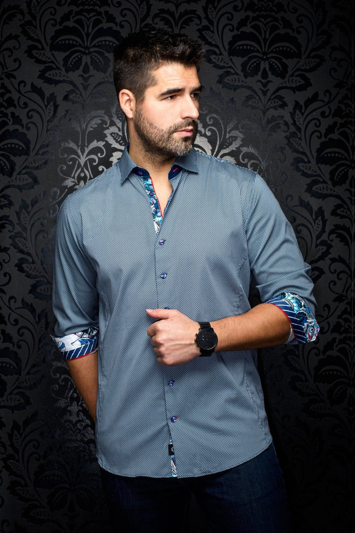 Au Noir Stretch Shirt | Dolto Navy