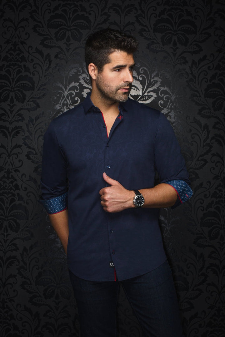 Au Noir Stretch Shirt | Dunn Navy