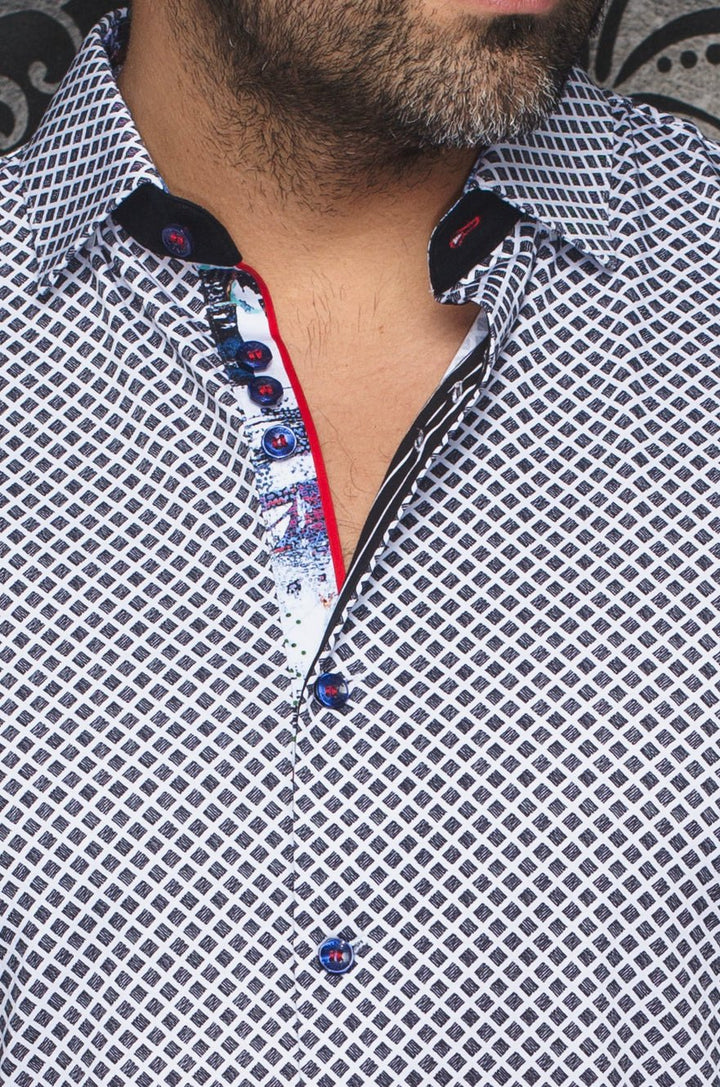 Au Noir Stretch Shirt | Fiero White Black