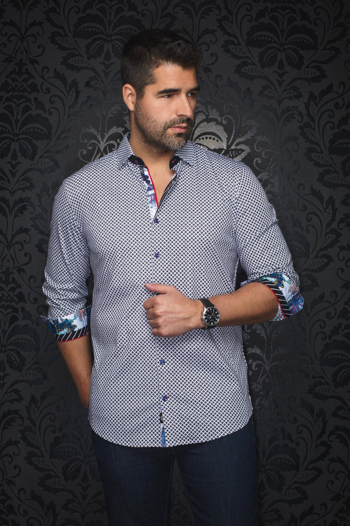 Au Noir Stretch Shirt | Fiero White Black