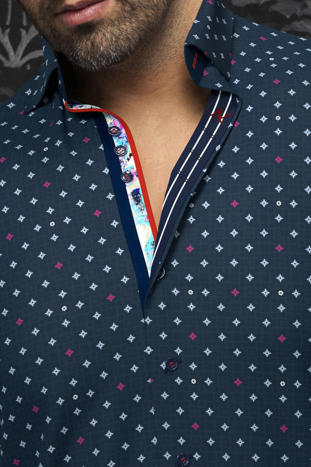 Au Noir Stretch Shirt | Rowan Navy