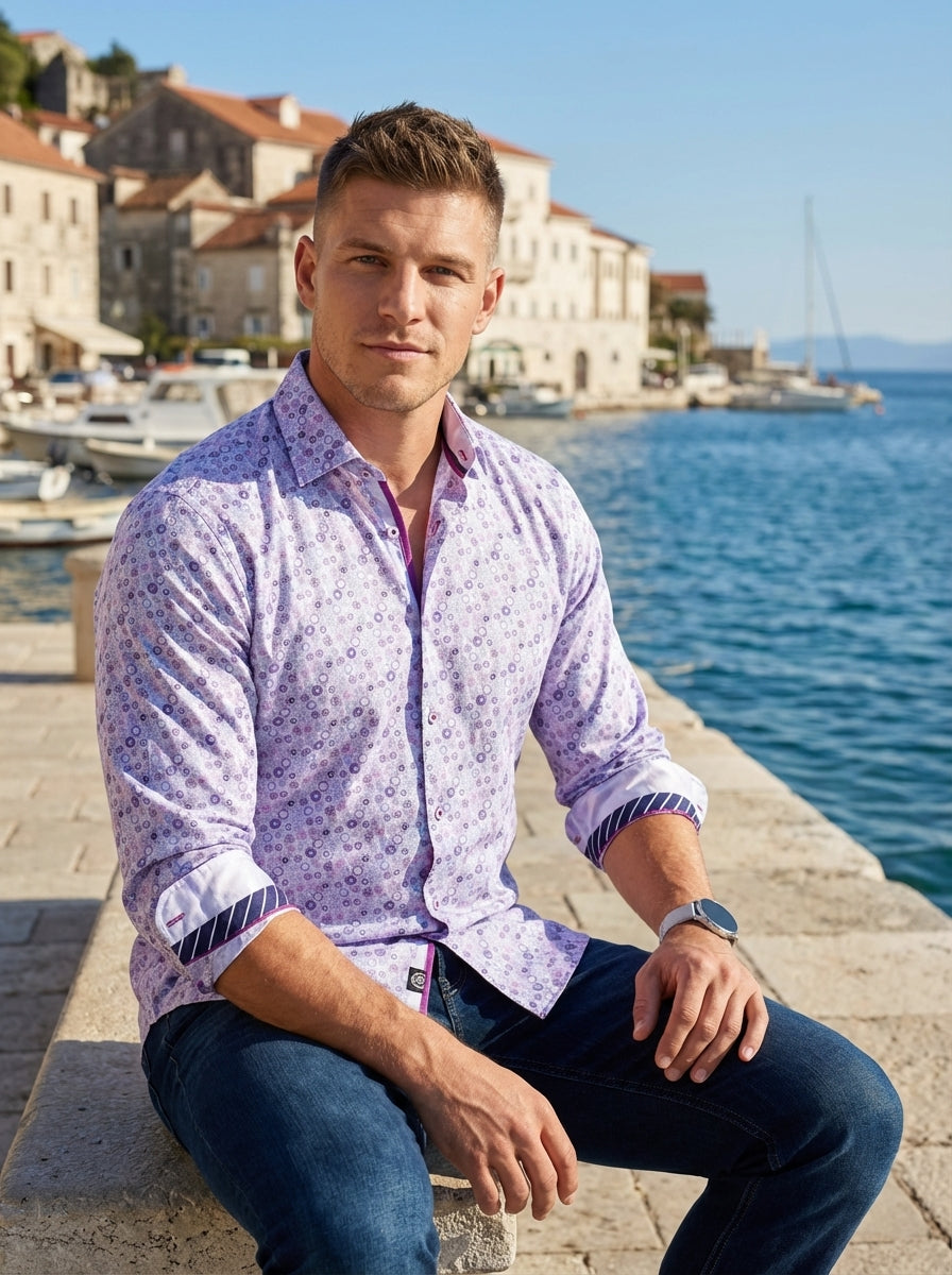 Au Noir Stretch Shirt | Cloudspin Lavender Au Noir Stretch Shirt | Cloudspin Lavender