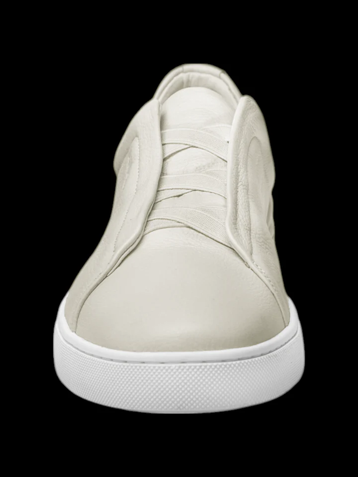 Au Noir Shoes | LEATHER SLIP-ON SHOES_HOLDEN WHITE/CREAM