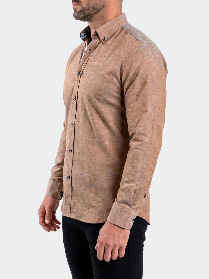 Maceoo Shirt | Fibonacci Dress Shirt LS Woven Unknown0107 Brown