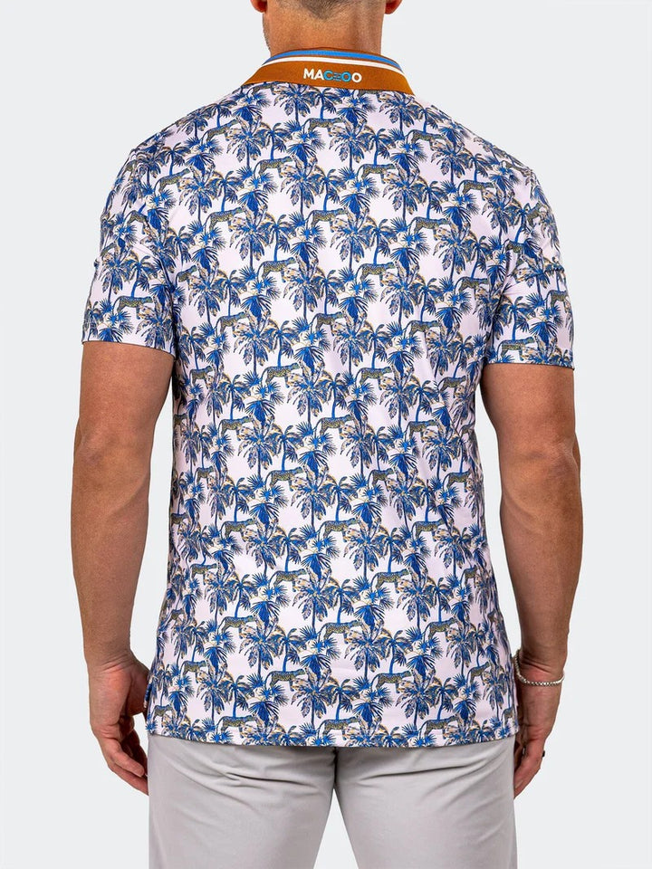 Maceoo Stretch Short-Sleeve Polos | Golf Polo Marthyr0026 White