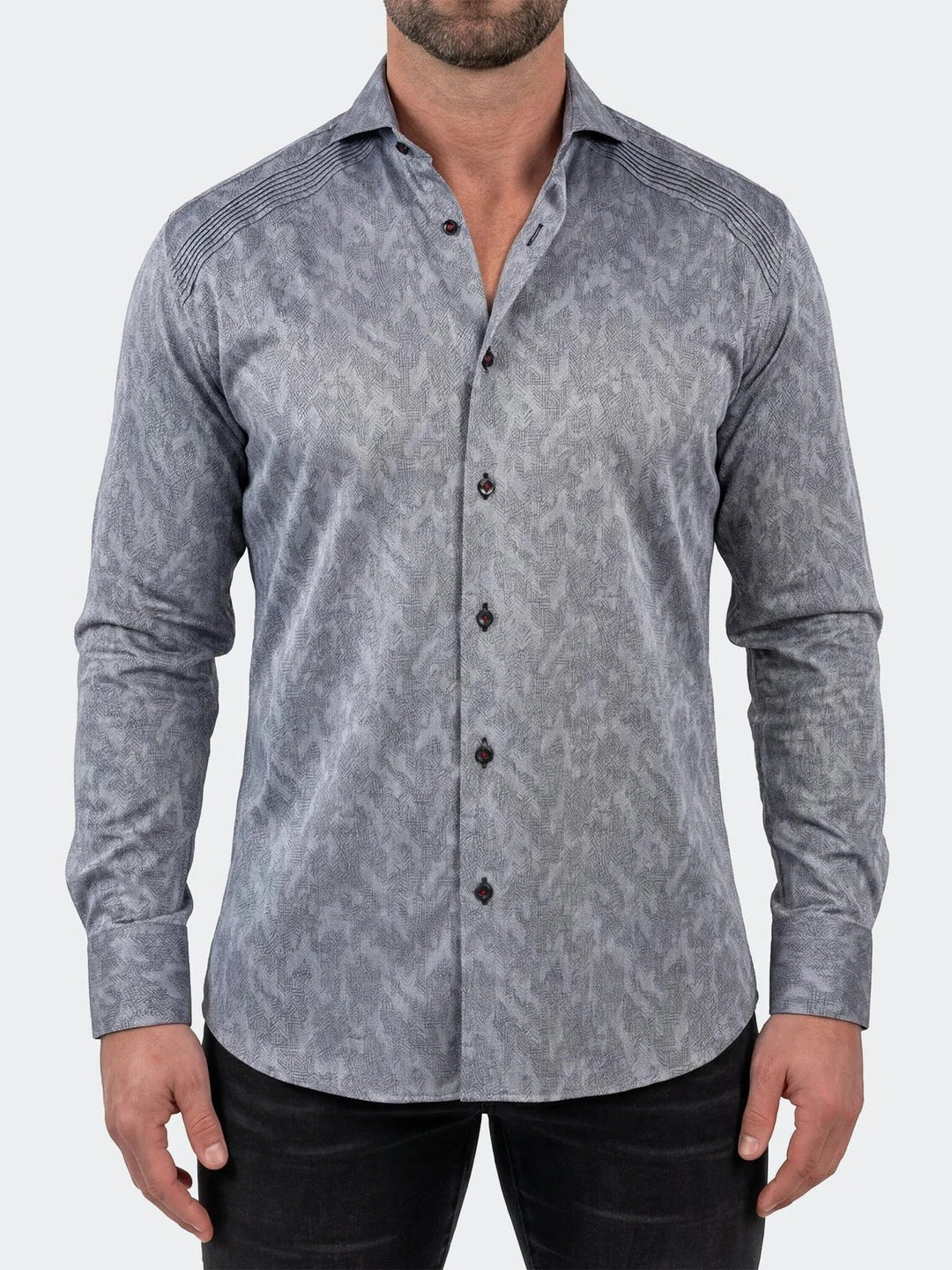 Maceoo Shirt | General Dress Shirt LS Woven Unknown0012 Grey