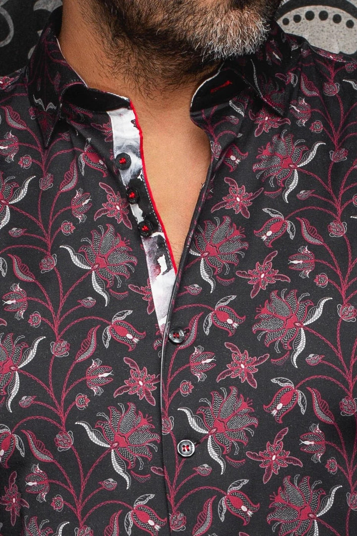 Au Noir Stretch Shirt | Galloway Burgundy