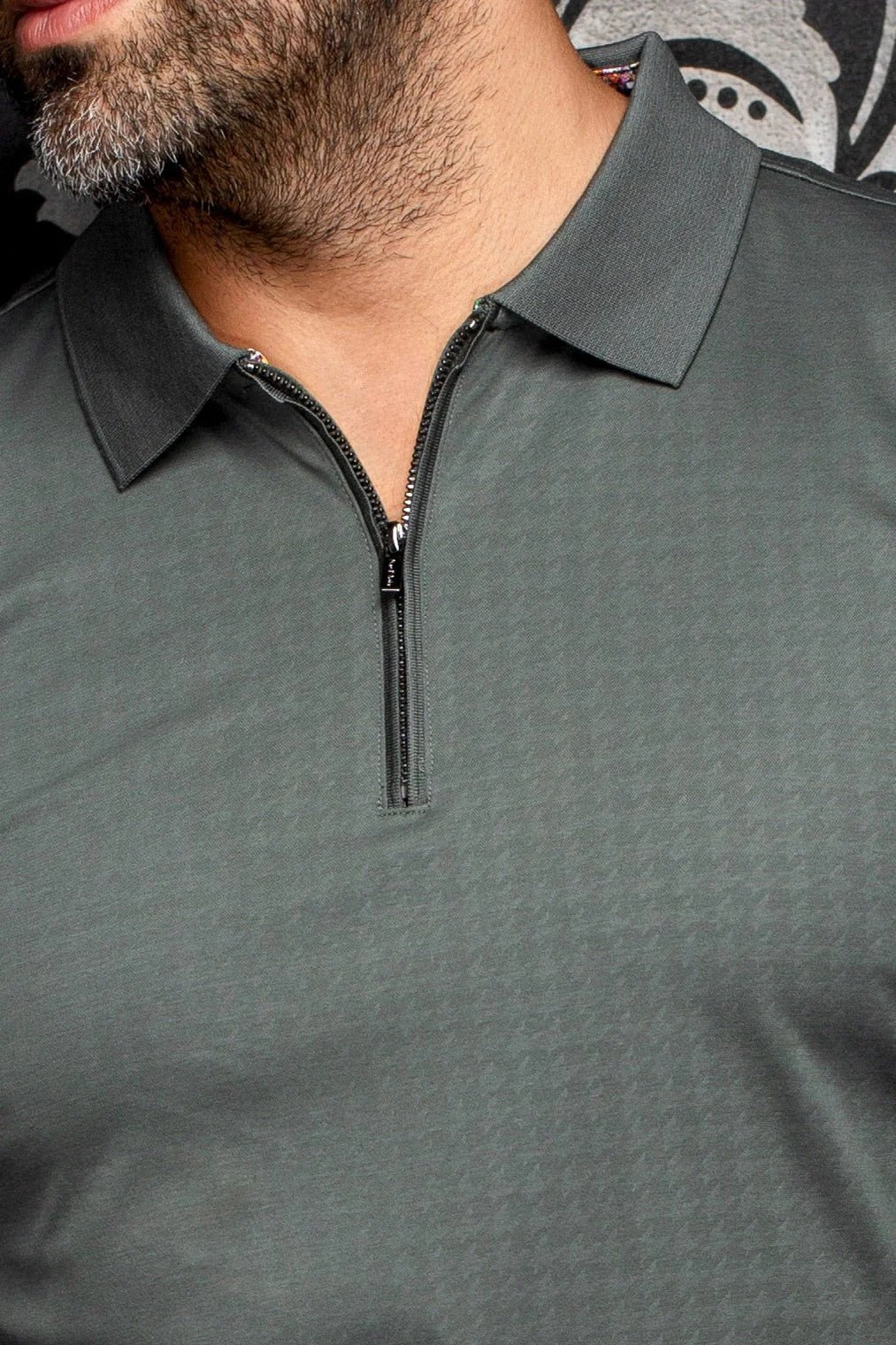 Au Noir Stretch Long-Sleeve Polos | Bentley Olive