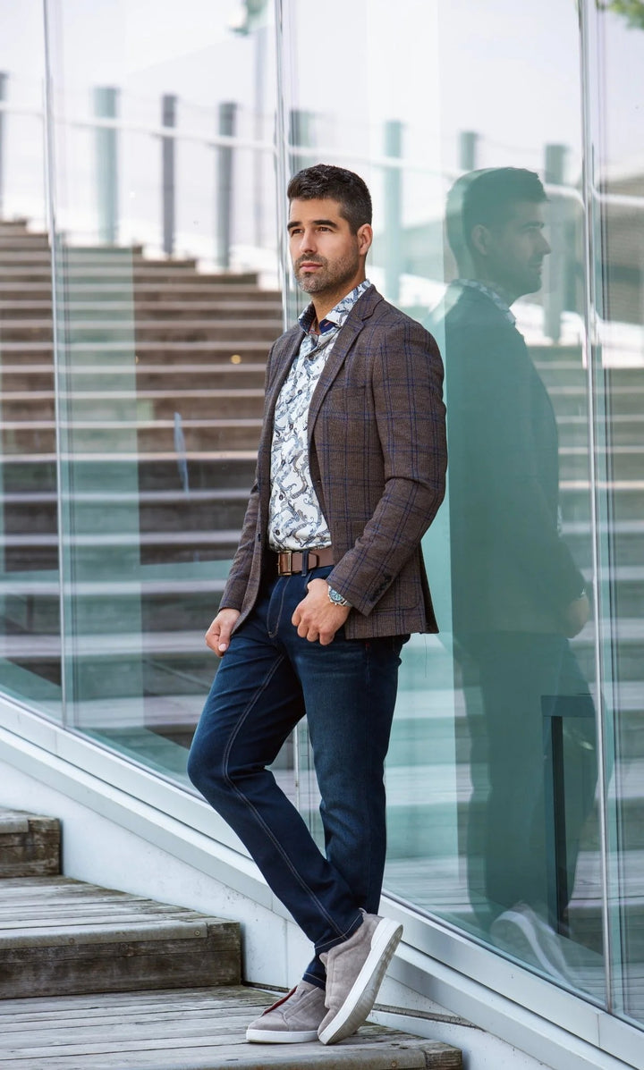 Au Noir Stretch Blazer | Blazer Brosnan Tobacco