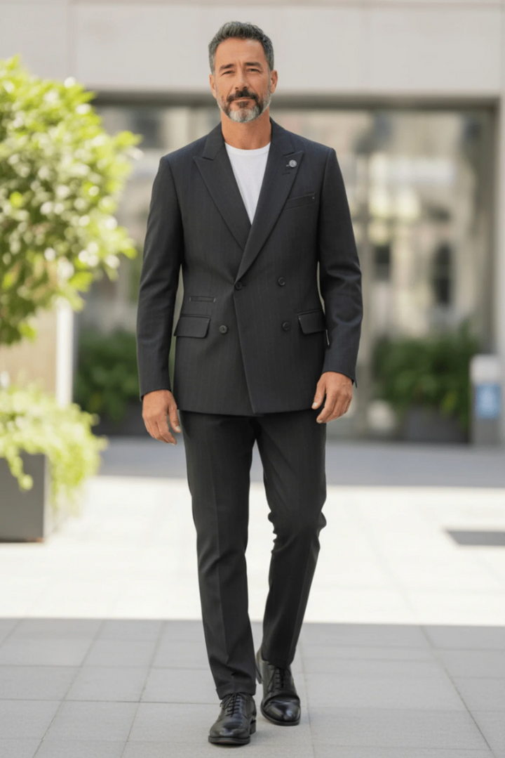 Au Noir Stretch Blazer | DOUBLE BOUTONNAGE BOMER, Black