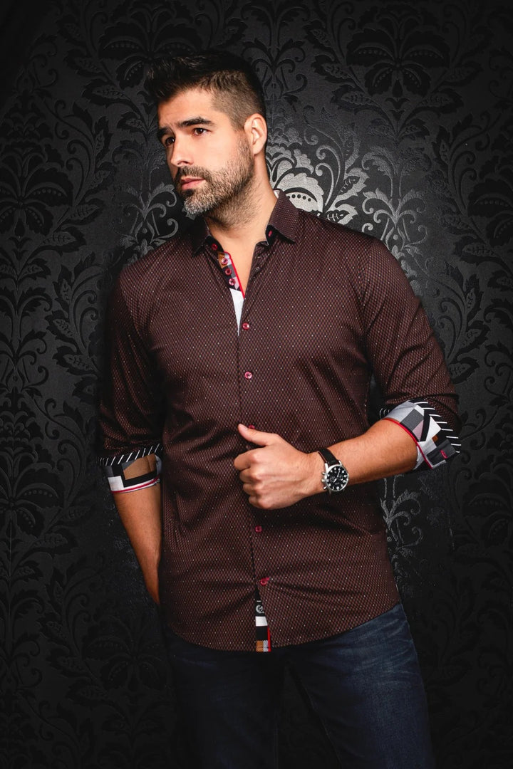 Au Noir Stretch Shirt | Hound Black Chestnust
