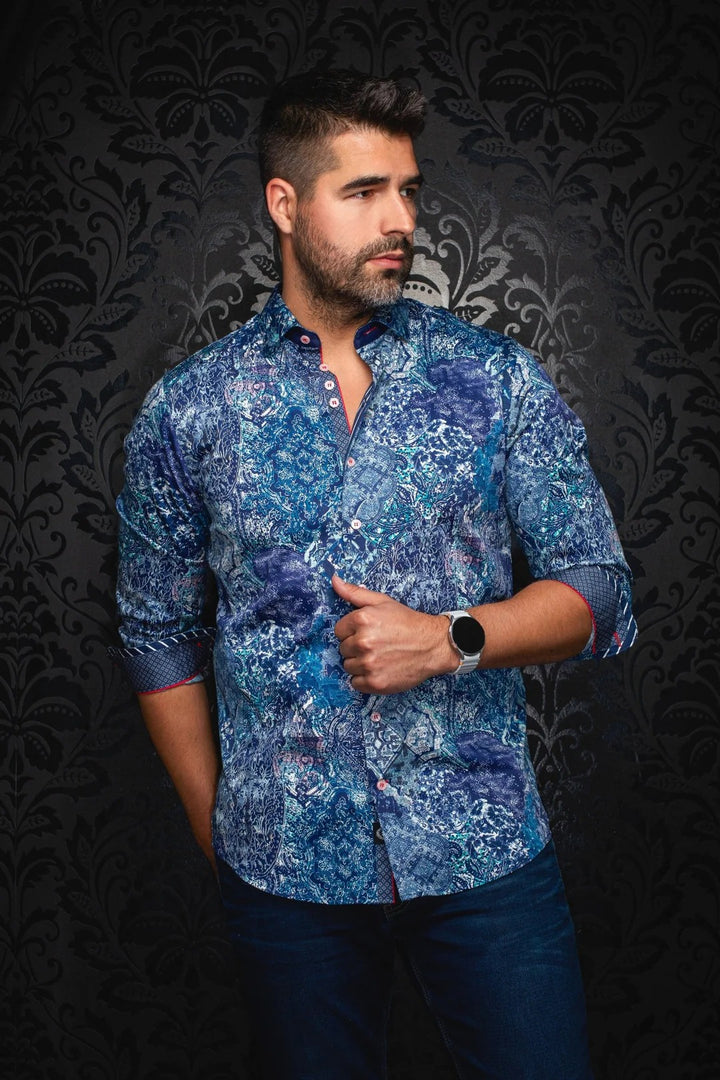 Au Noir Stretch Shirt | Indore Teal