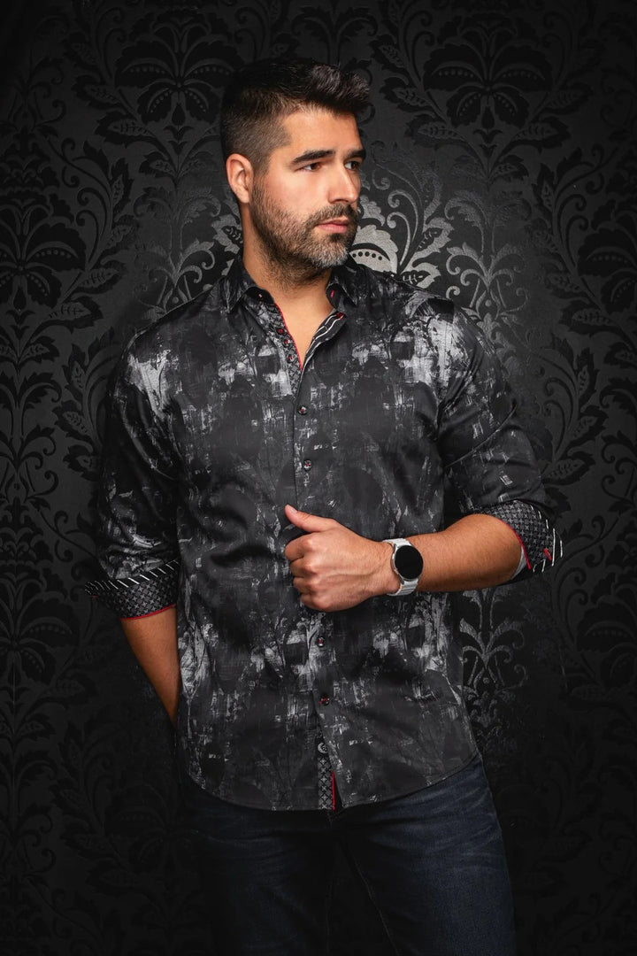 Au Noir Stretch Shirt | Jasper Black