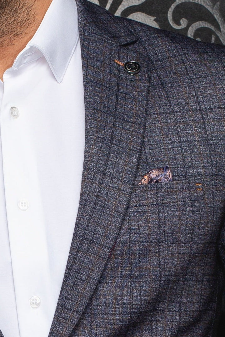 Au Noir Stretch Blazer | Blazer Fiennes Grey