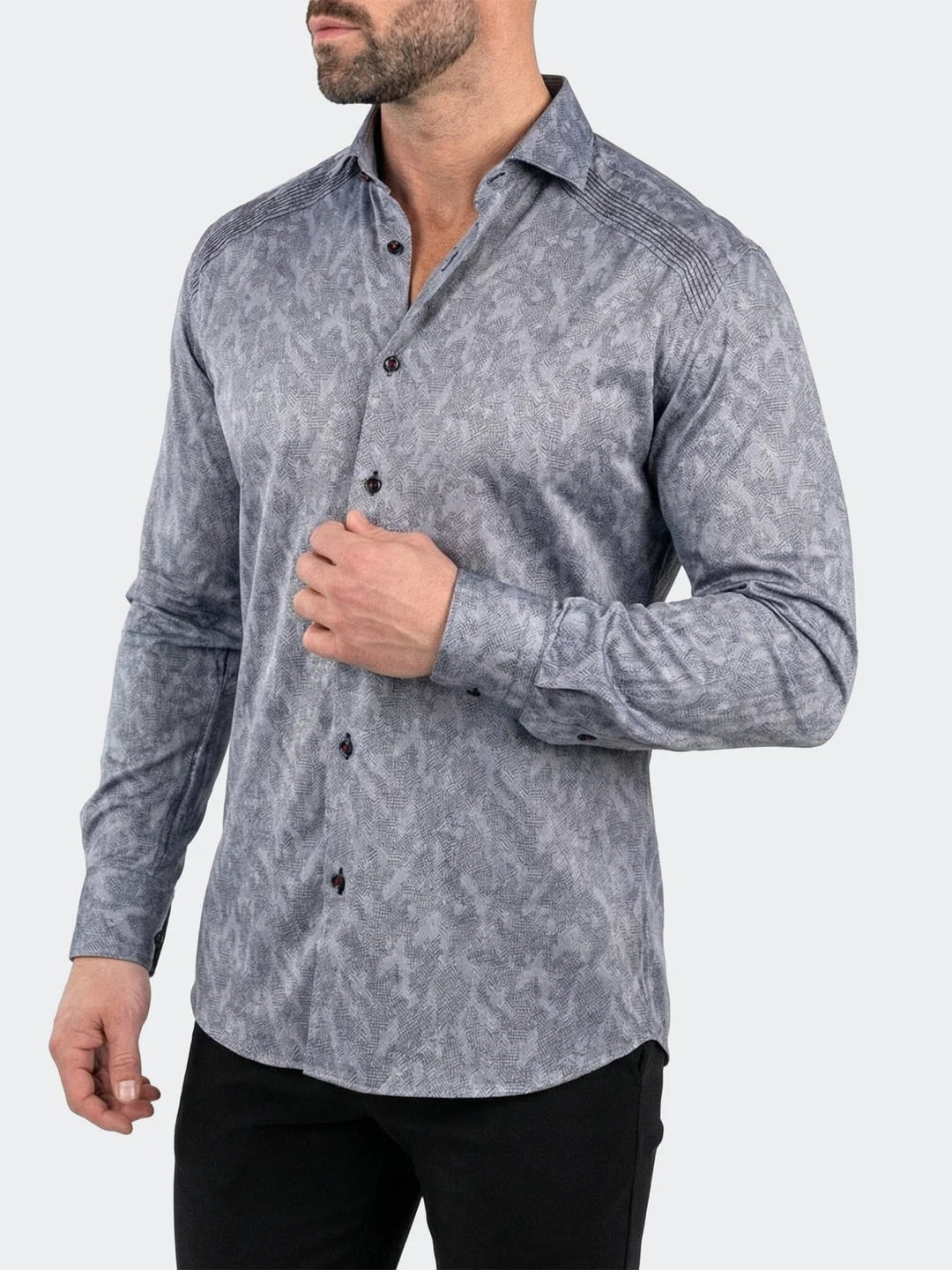Maceoo Shirt | General Dress Shirt LS Woven Unknown0012 Grey