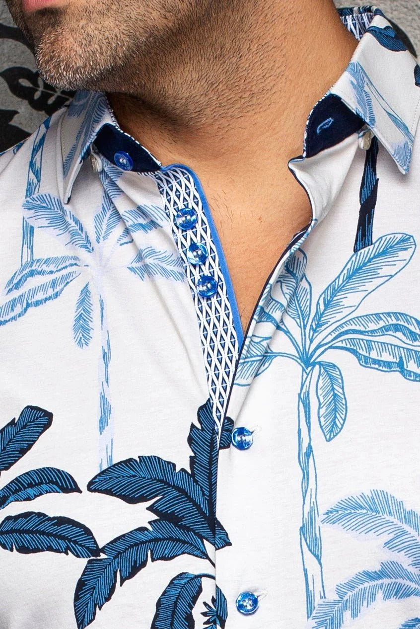 Au Noir Stretch Short Sleeve Shirt | Azure Stone