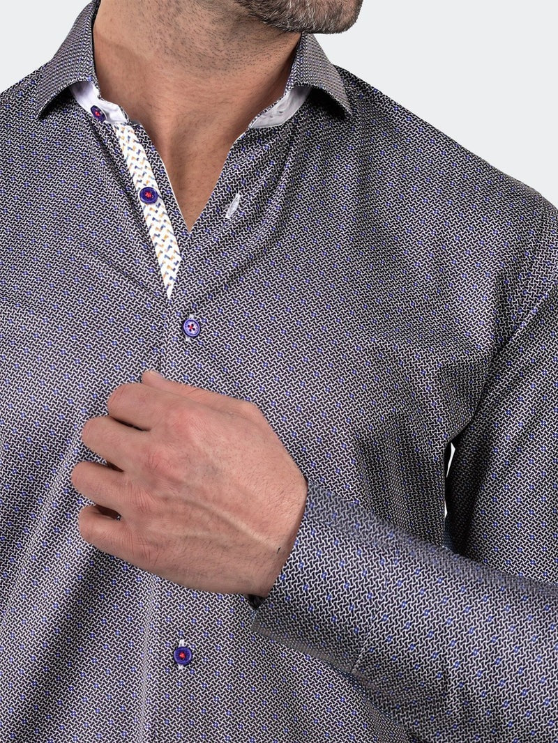 Einstein Dress Shirt LS Stretch Unknown3256 Blue [Size M/3]