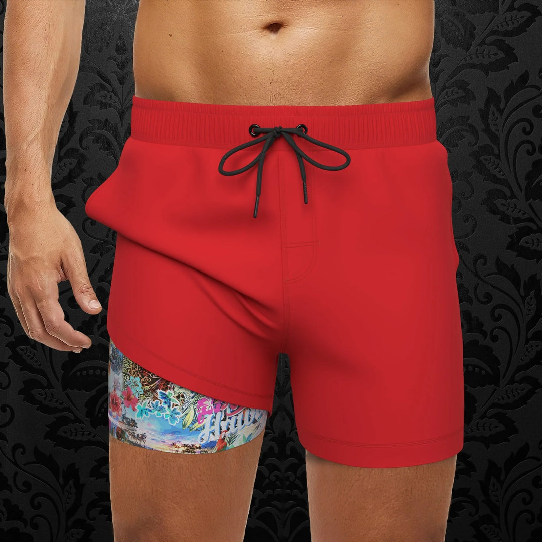 Au Noir Stretch Swimwear | Solida Red