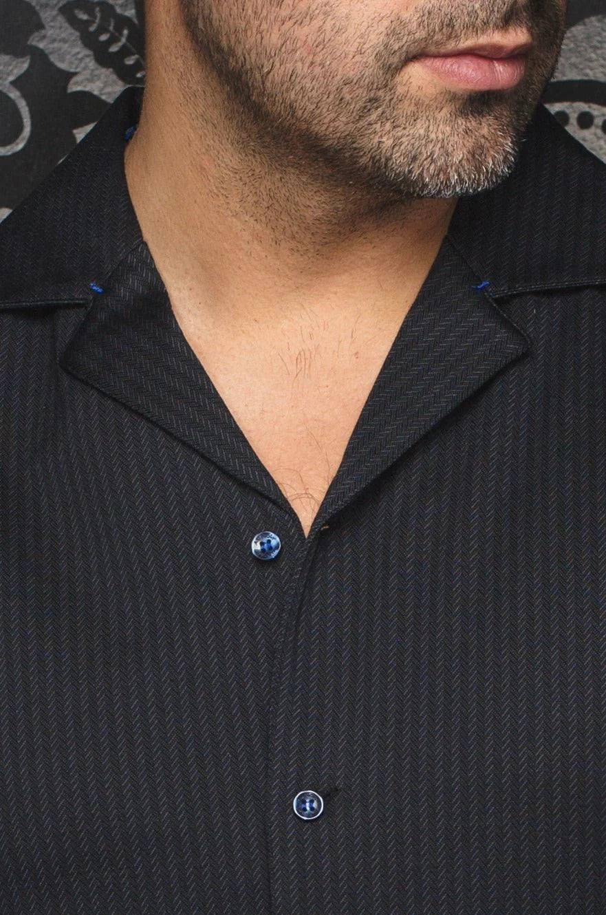Short Sleeve Shirt Flat Collar | Waikiki Black  [Size XL/5]