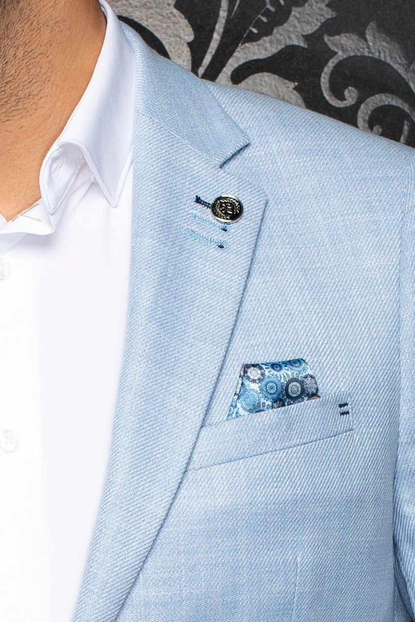 Au Noir Stretch Blazer | Cody Light Blue