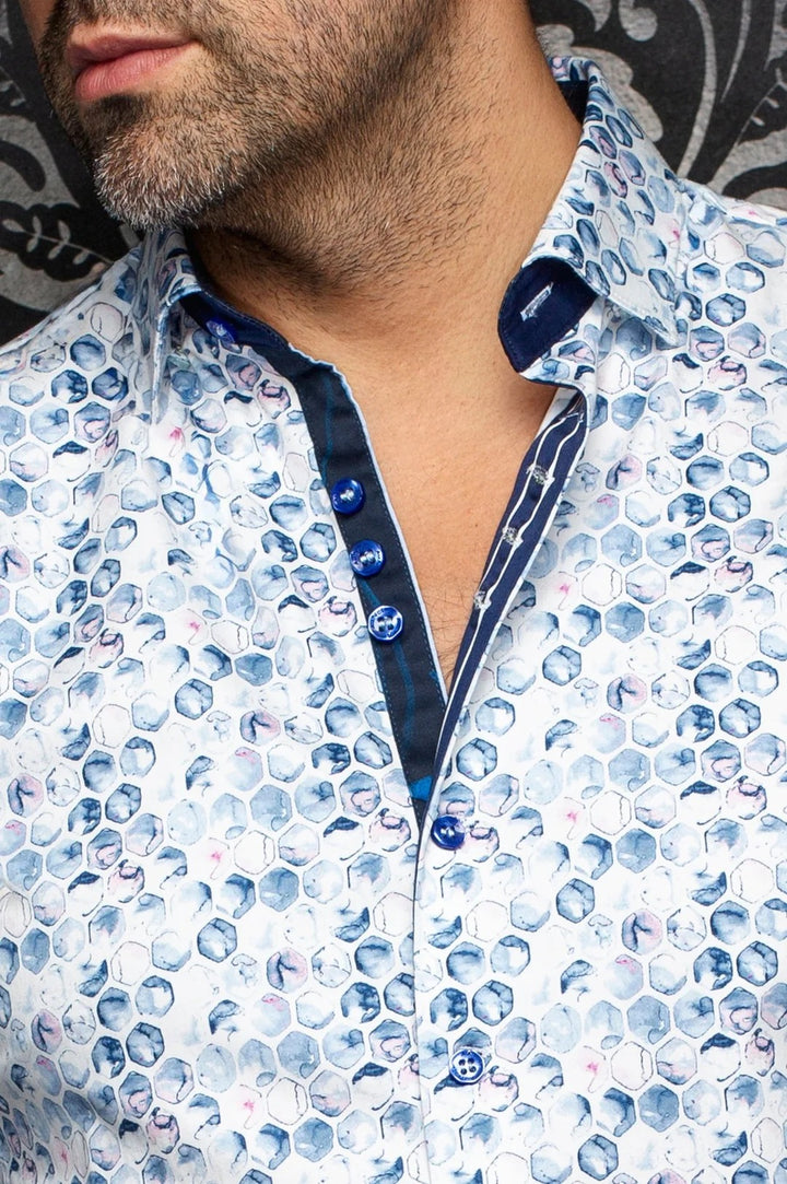 Au Noir Stretch Shirt | Chroma Light Blue