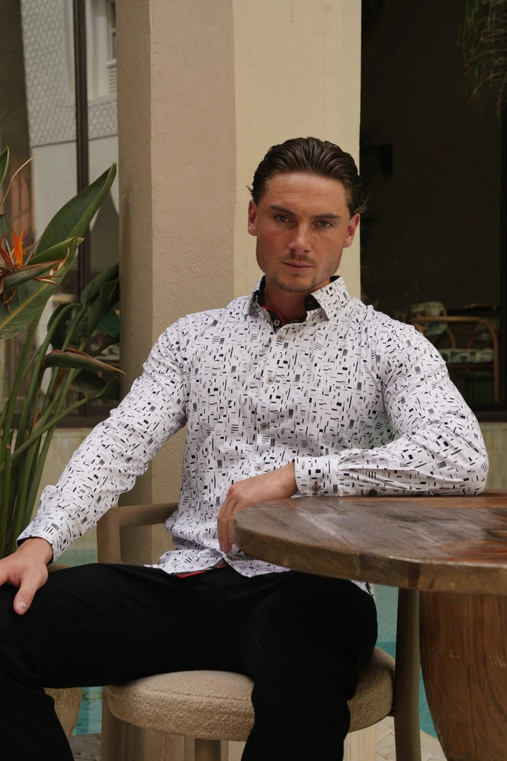 Au Noir Stretch Shirt | Stratta White