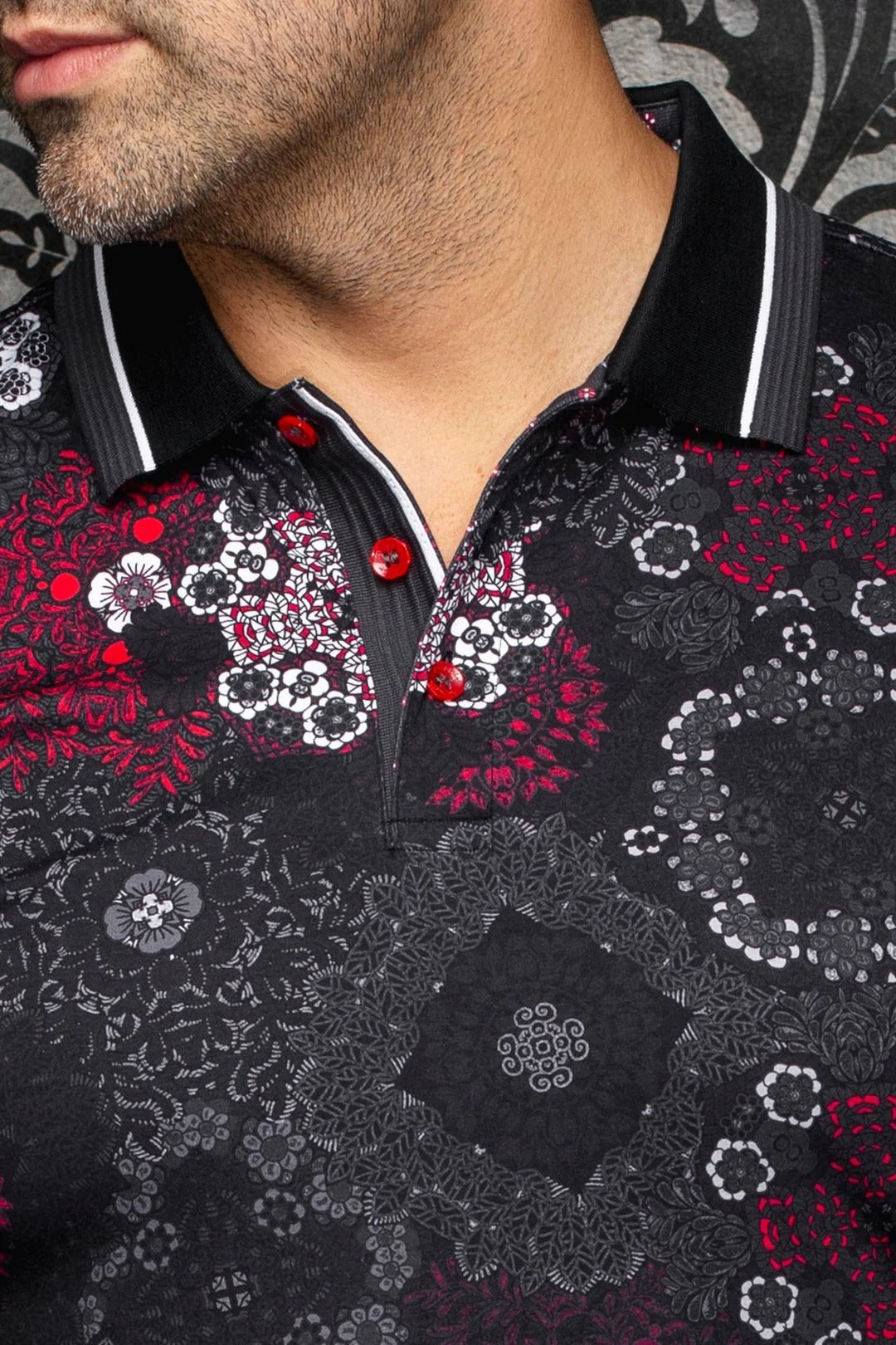 Au Noir Stretch Short-Sleeve Polo | Casablanca Black