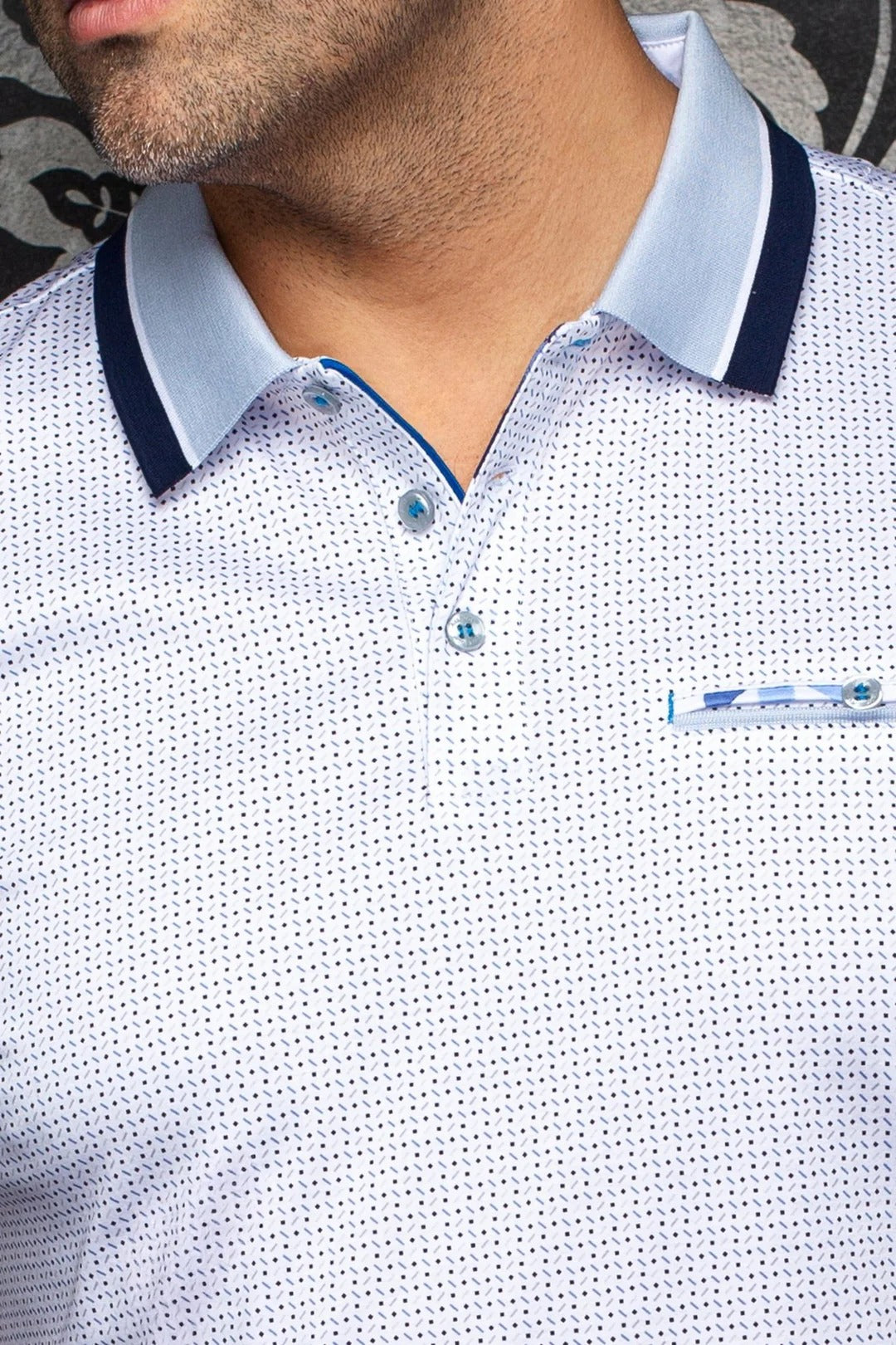 Au Noir Stretch Short-Sleeve Polo | Westbrook White