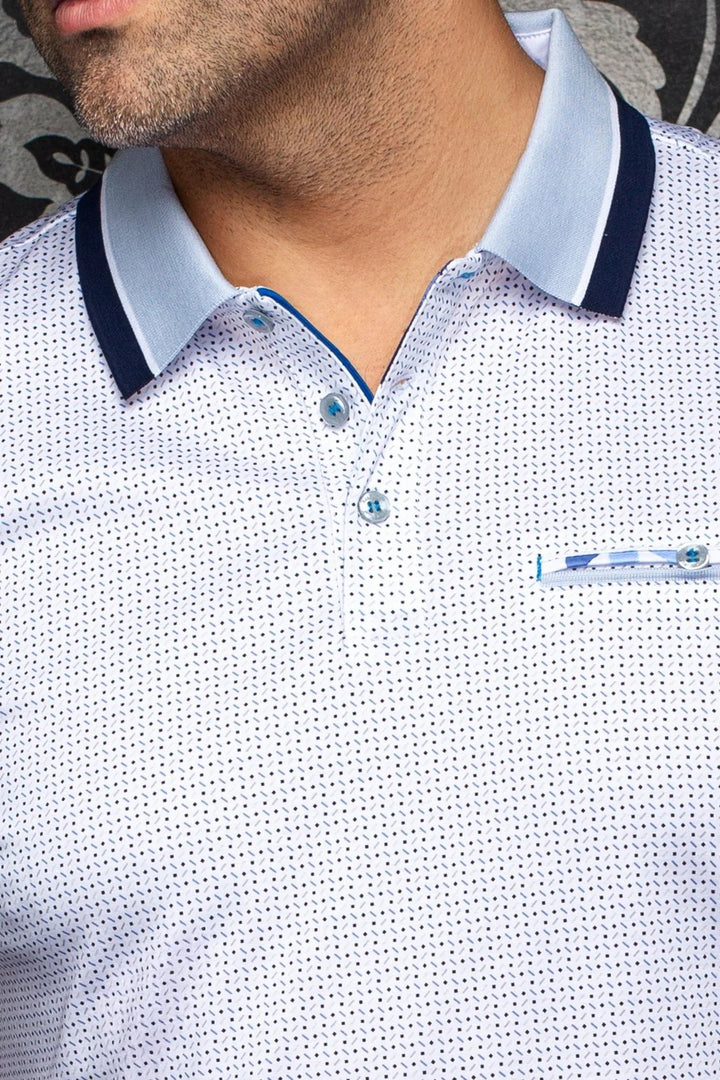 Au Noir Stretch Short-Sleeve Polo | Westbrook White