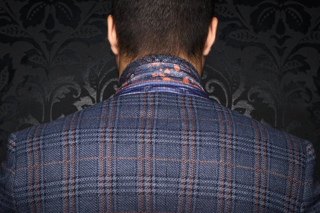 Blazer Century Plaid Navy  [Size 42/L]
