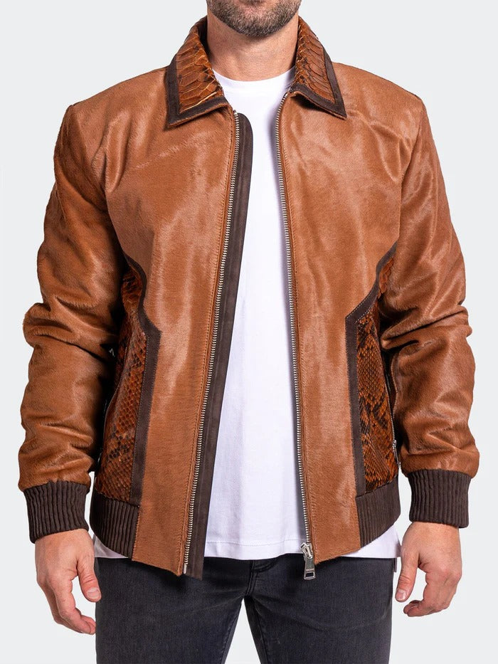 Maceoo Jacket | Leather Ascension0021 Orange