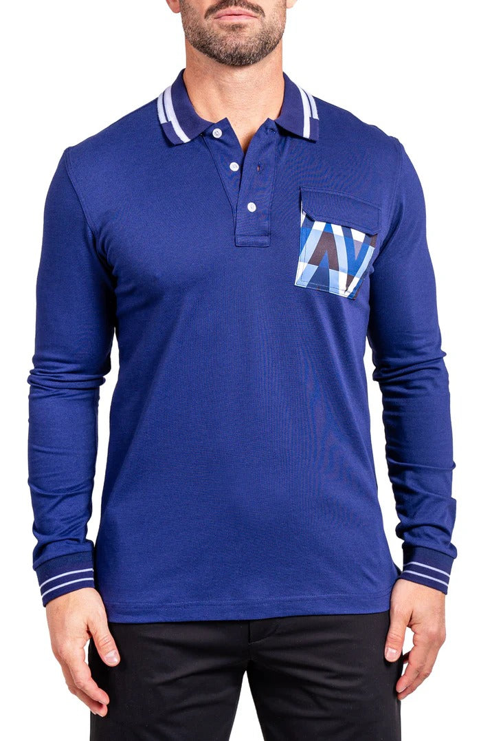 Maceoo Stretch Polos | Polo TipAscension0080 Blue