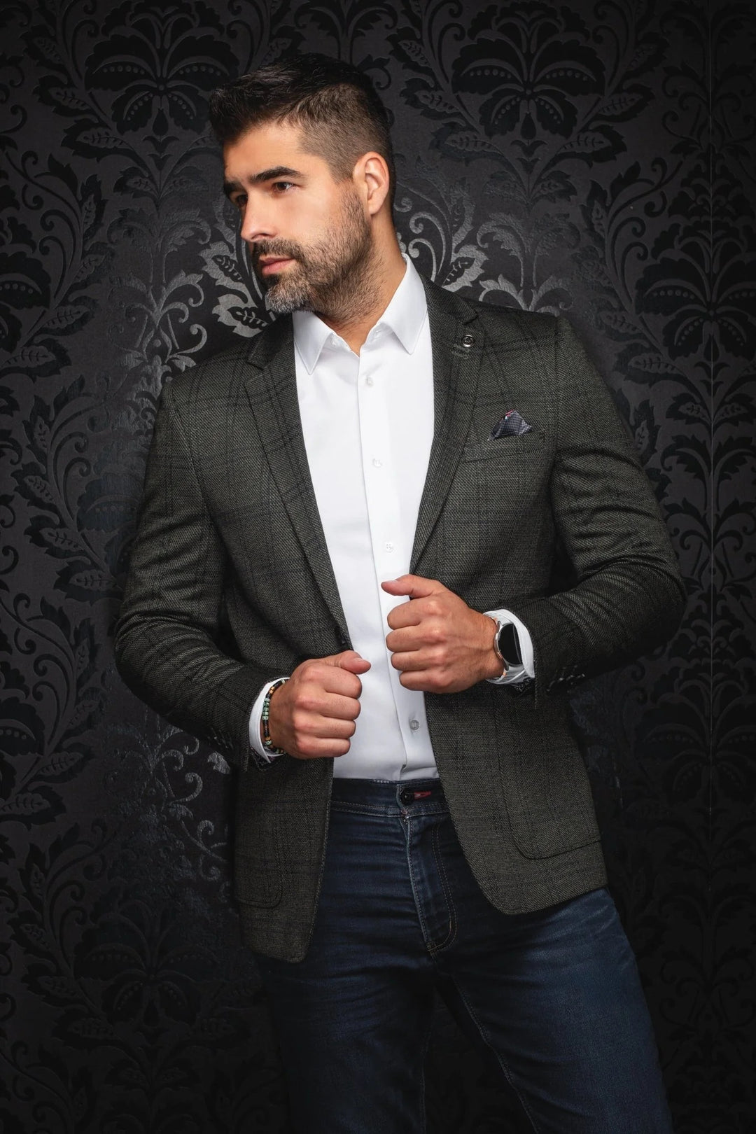 Au Noir Stretch Blazer | Blazer Brosnan Olive