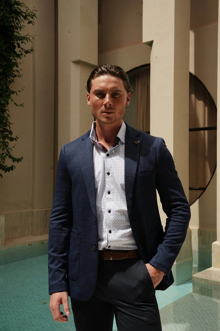 Au Noir Stretch Blazer | Delon Navy