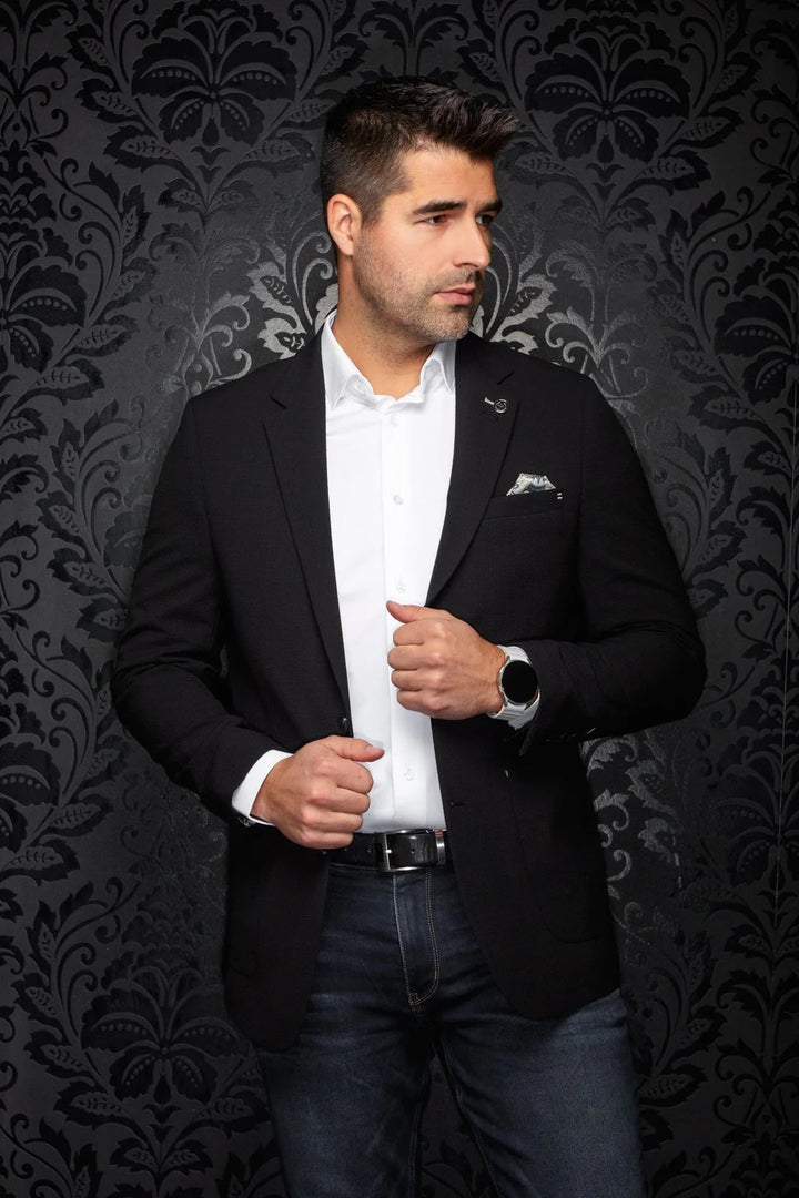 Au Noir Stretch Blazer | Troy Black