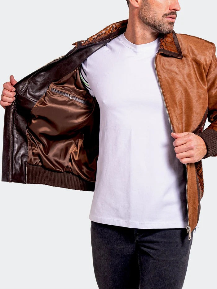 Maceoo Jacket | Leather Ascension0021 Orange
