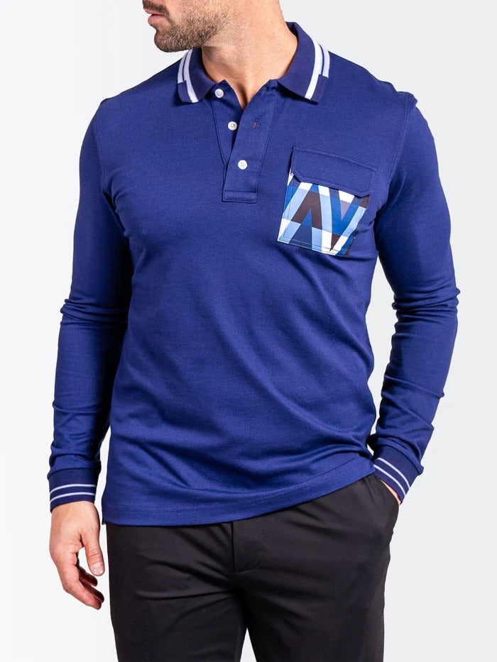 Maceoo Stretch Polos | Polo TipAscension0080 Blue