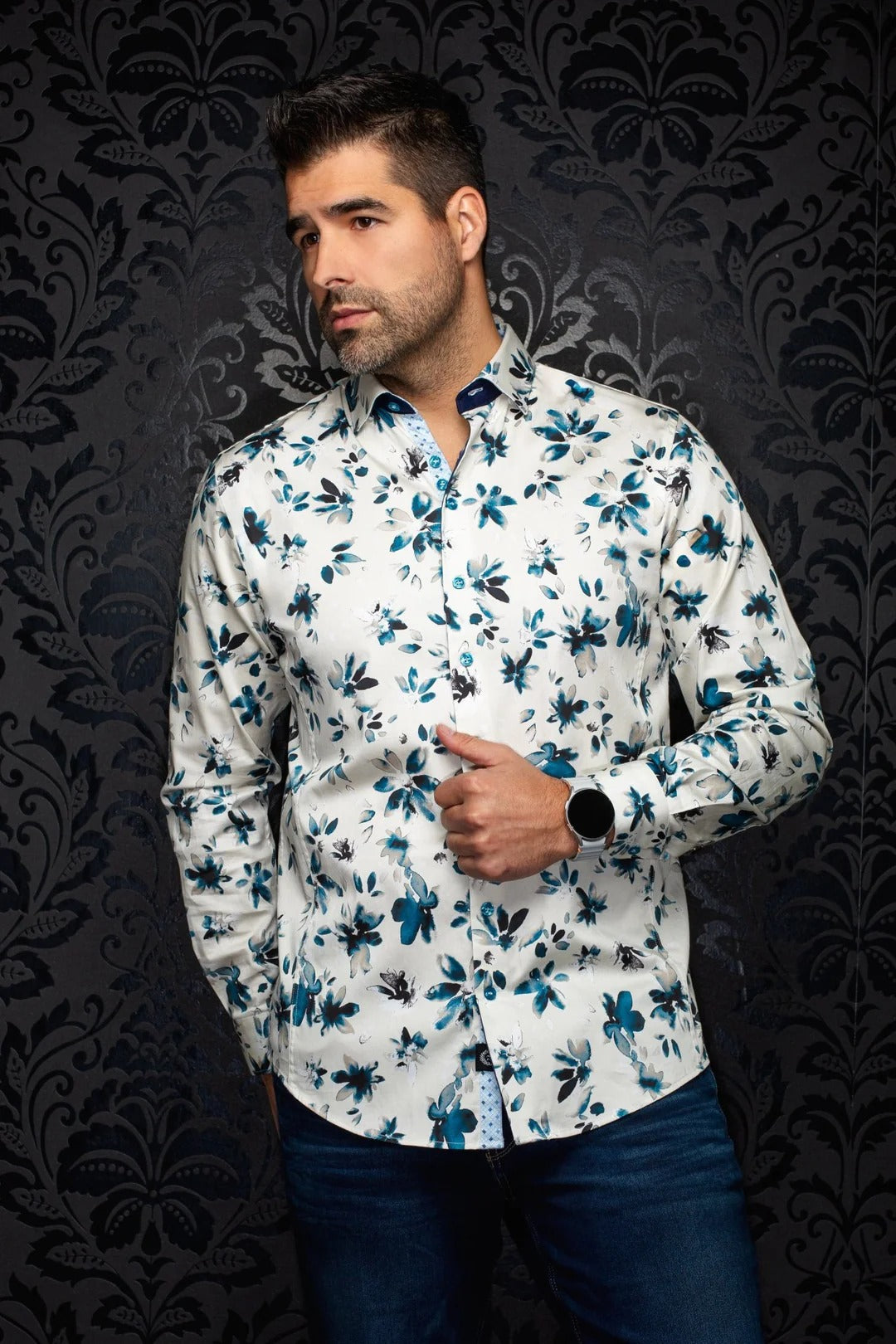 Au Noir Stretch Shirt | Amaro Beige