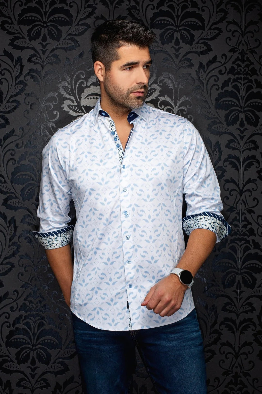 Au Noir Stretch Shirt | Pelosa White