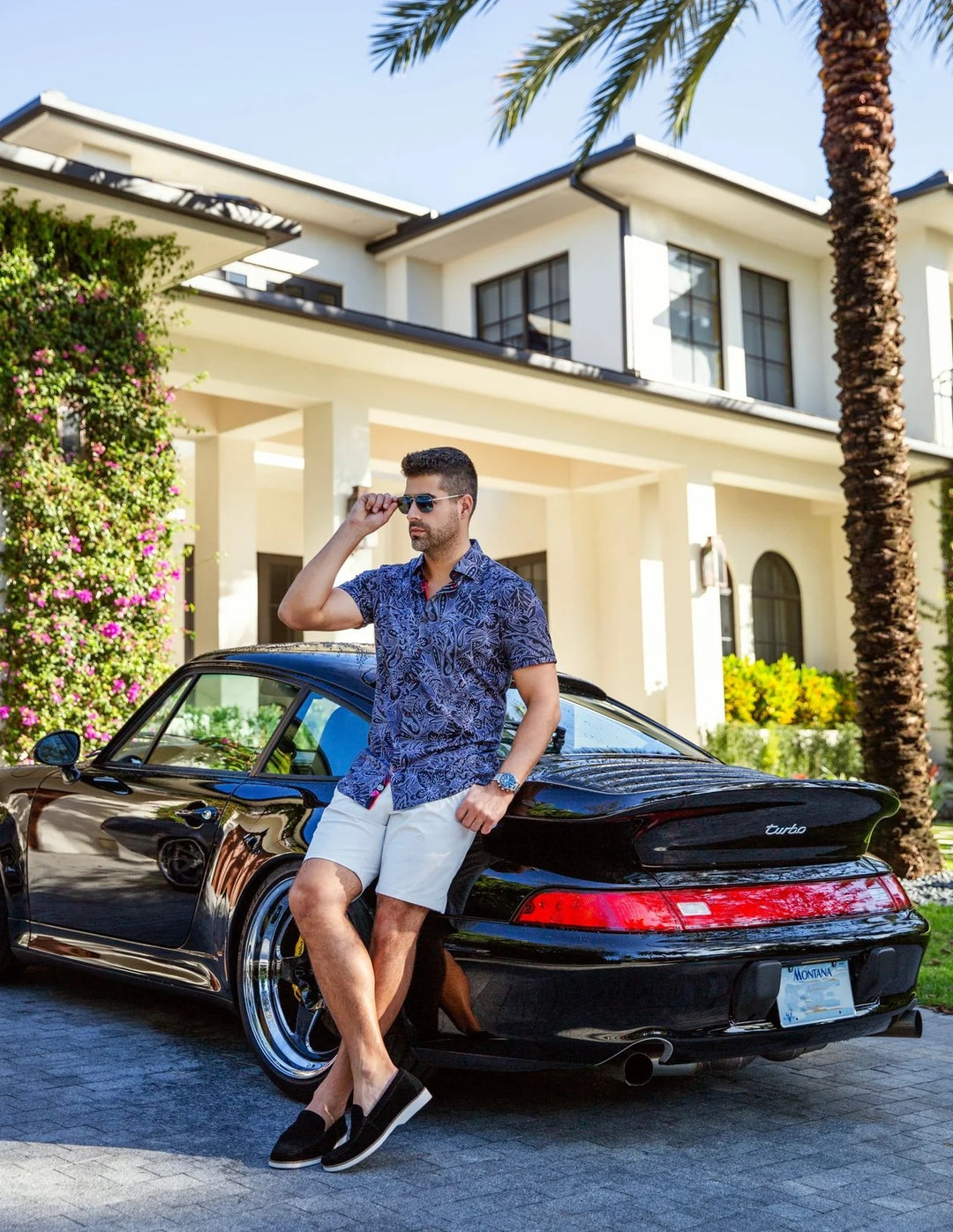Au Noir Stretch Short Sleeve Shirt | Rossa Black