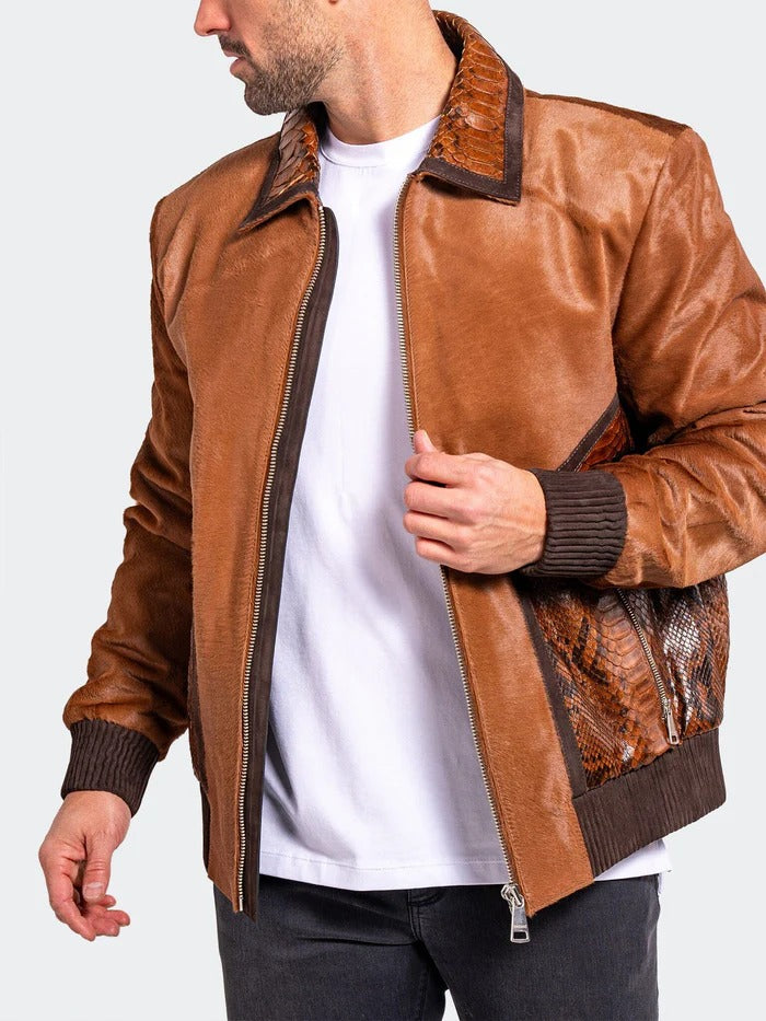 Maceoo Jacket | Leather Ascension0021 Orange