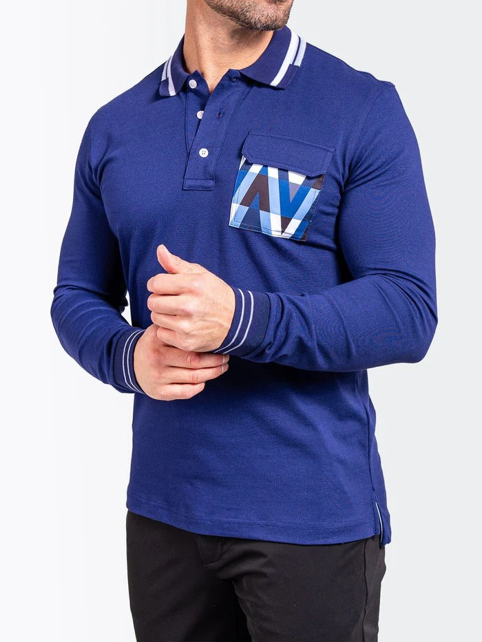 Maceoo Stretch Polos | Polo TipAscension0080 Blue