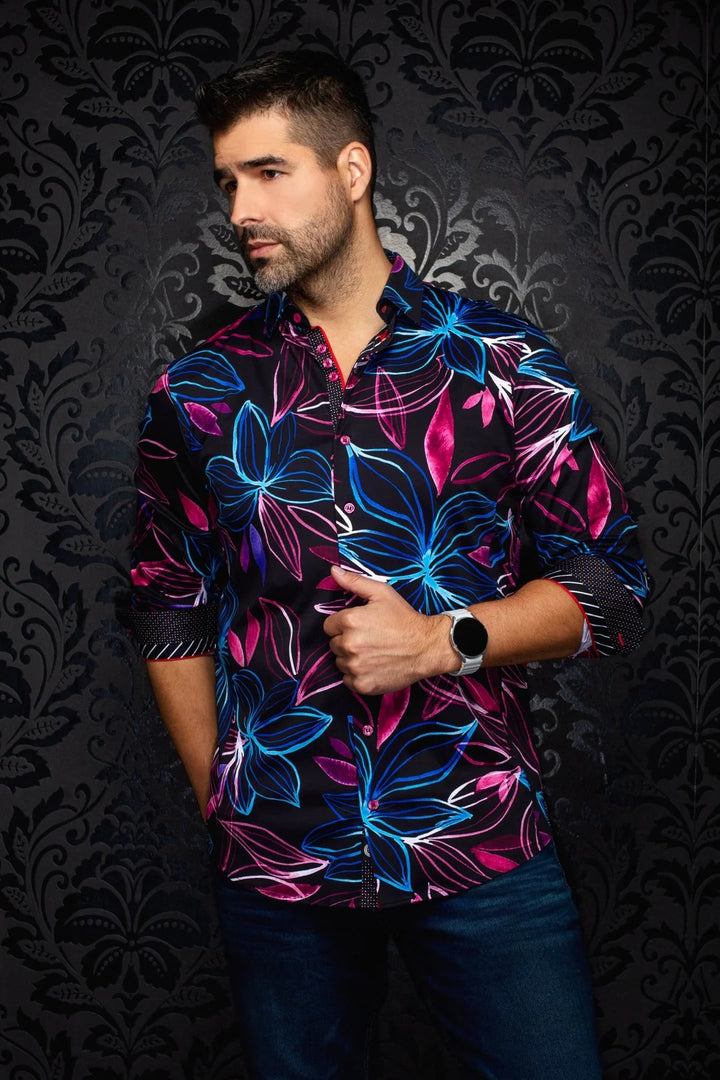 Au Noir Stretch Shirt | Sakarun Black Multi