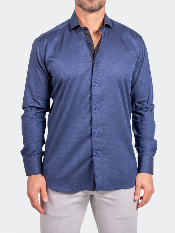 Maceoo Stretch Shirt | Eins Ascension0049 Blue